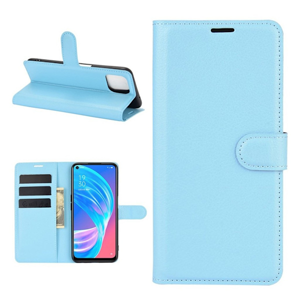 Classic Oppo A72 5G flip etui - blå Blue
