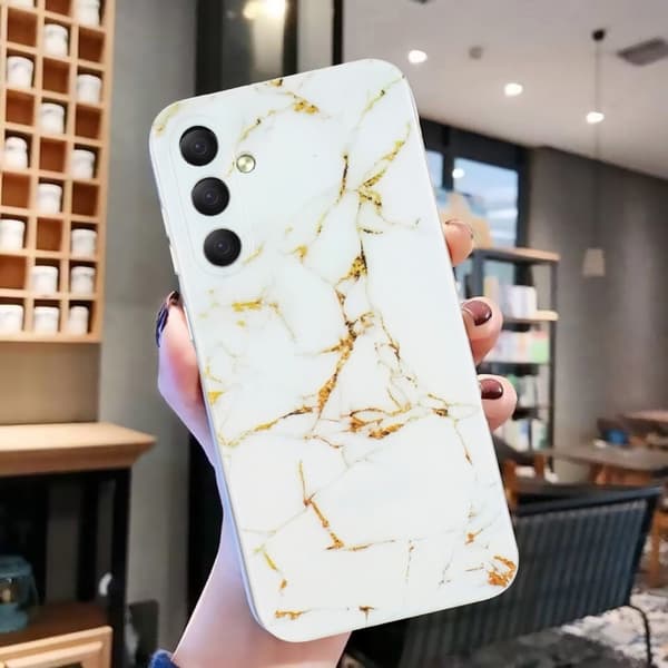 Marble design Samsung Galaxy S24 Plus cover - Hvid White