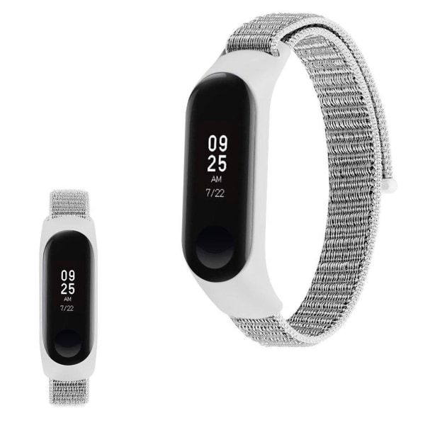 Xiaomi Mi Smart Band 4 / 3 loop nylon watch band - Grey Silvergrå