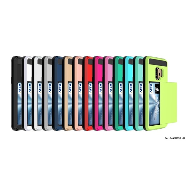 Samsung Galaxy S9 sliding kort TPU etui - Sort Black