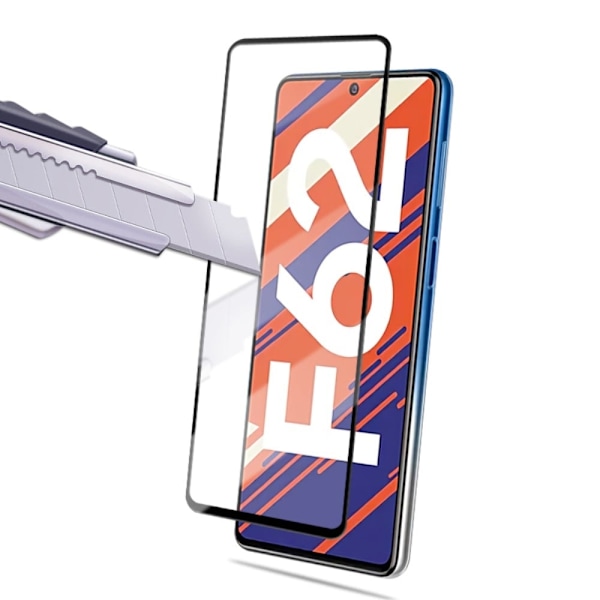 MOCOLO HD Samsung Galaxy M62 / Samsung Galaxy F62 skærmbeskytter i hærdet glas - Sort Udgave Transparent