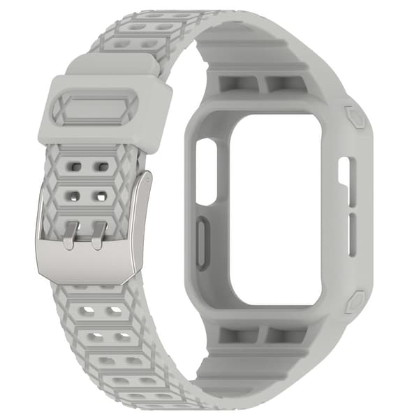 Apple Watch Series 8 (45mm) integroitu hihna ja suojus - Harmaa Silver grey