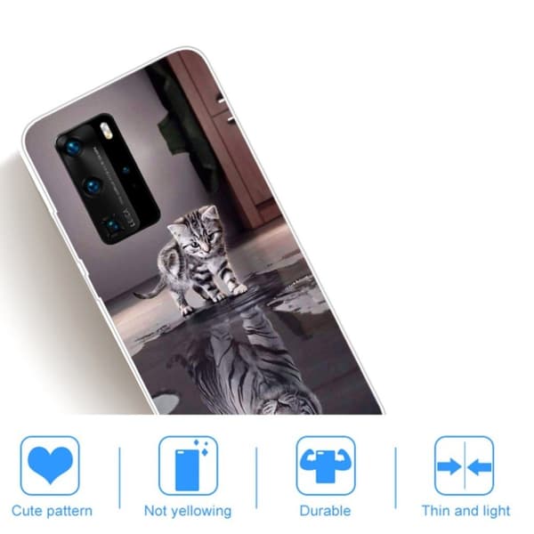 Deco Huawei P40 Pro Cover - Kat Multicolor