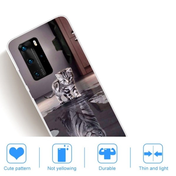 Deco Huawei P40 Pro kuoret - Kissa Multicolor