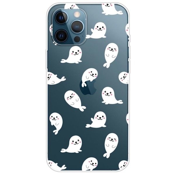 Deco iPhone 14 Pro skal - Delfin Vit