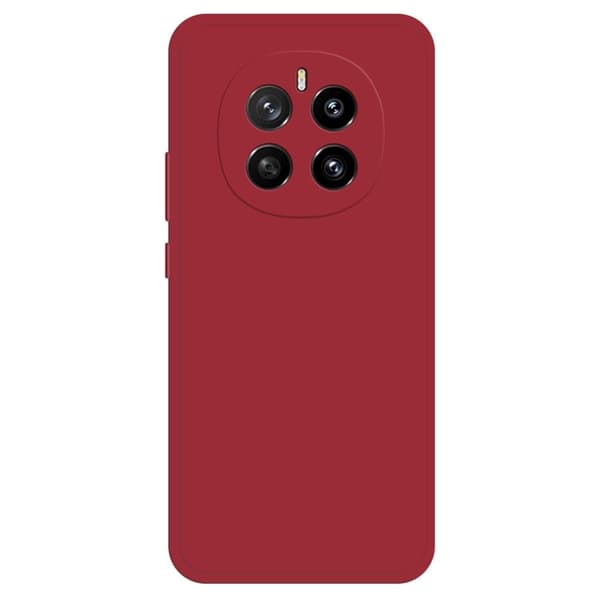 Honor Magic7 5G fleksibelt etui med rett kantbeskyttelse Telefondeksel - Kamelia Rød Red