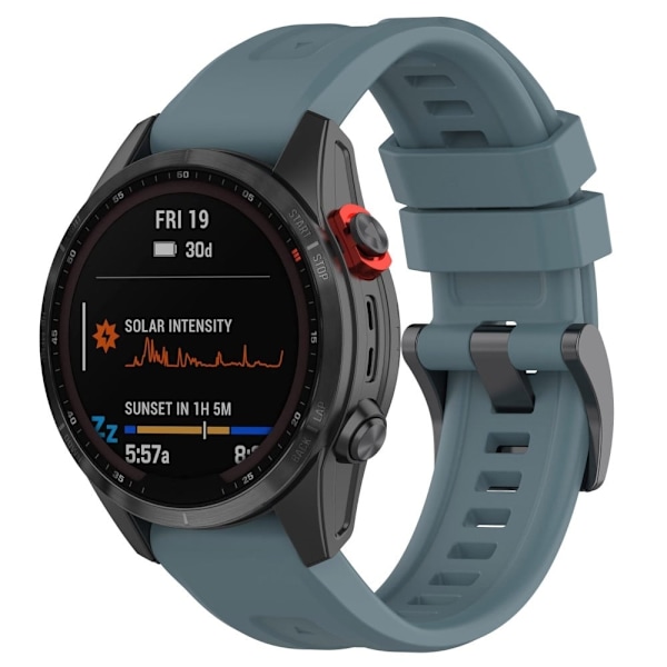 26 mm klockarmband i silikon för Garmin-klocka - Midnattsgrön Grön