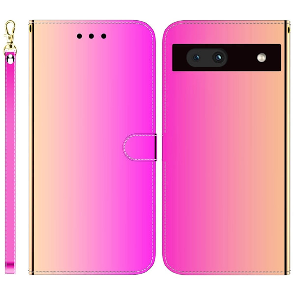 Mirror Google Pixel 7a Flip Fodral - Rose Rosa