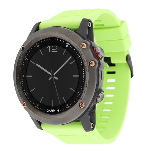 Garmin Fenix 5 22 mm klockarmband i silikon - Grön Grön