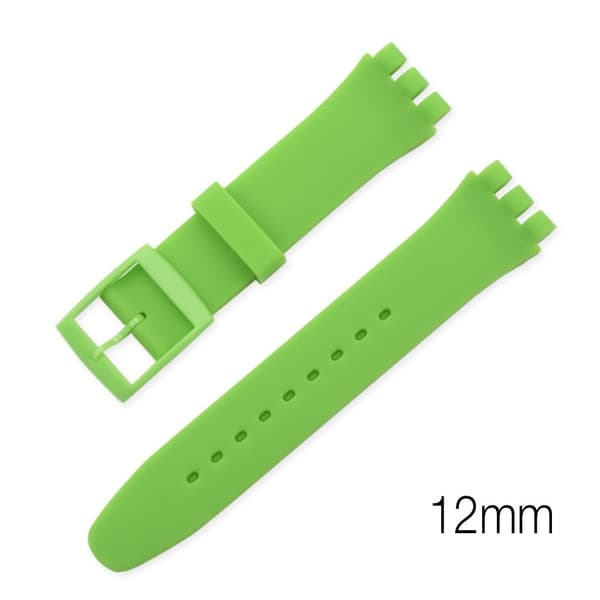 12mm simple silicone watch band - Green Grön