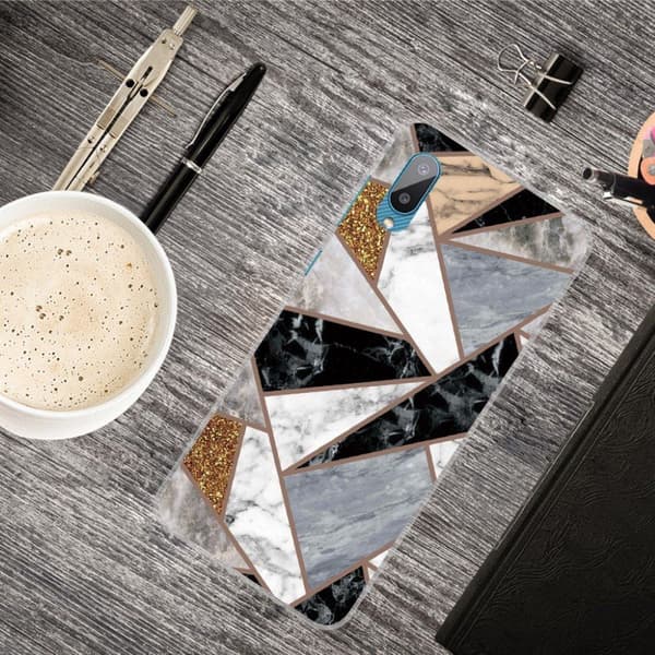 Marble design Samsung Galaxy M02 / Samsung Galaxy A02 kotelot - Fragmentti Marmorin Värejä Multicolor