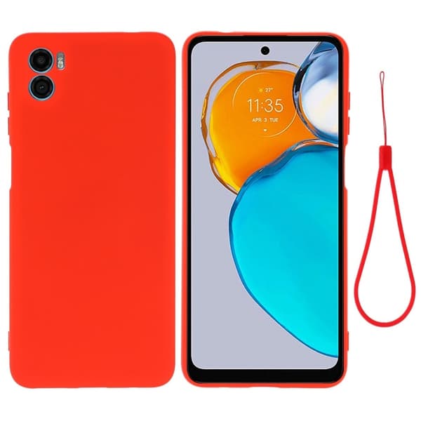 Matt flytende silikondeksel for Motorola Moto E22s - Rød Red