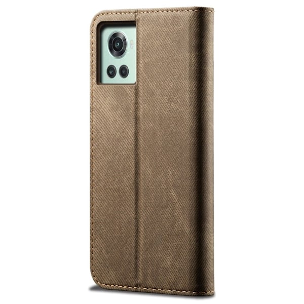 Jeans OnePlus 10R / OnePlus Ace flip case - Khaki Brown