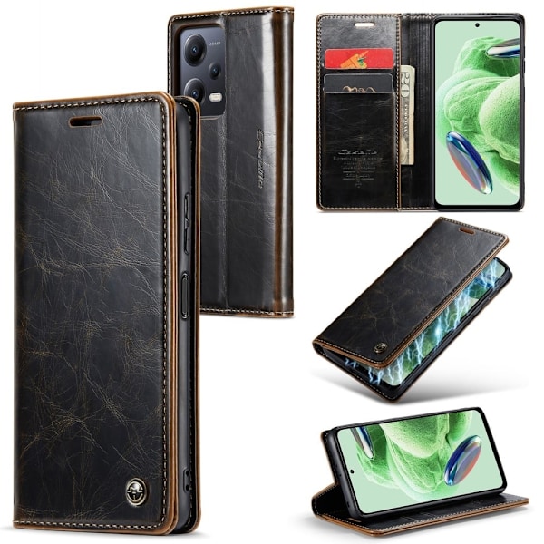 CaseMe Xiaomi Poco X5 / Redmi Note 12 Smooth Etui - Kaffe Brown