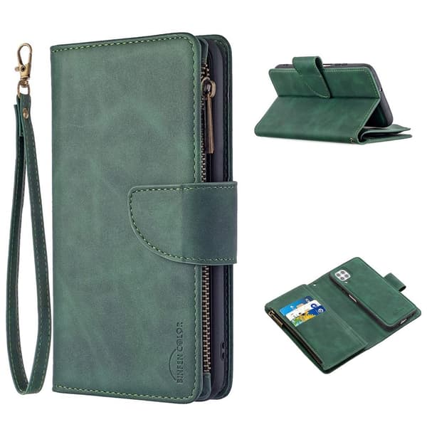 Premium Wallet Huawei P40 Lite / Nova 6 SE Etui - Grøn Green