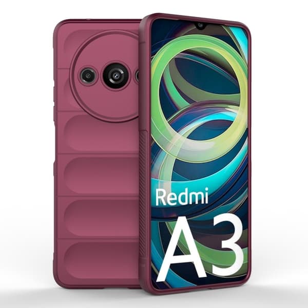 Deksel med mykt grep for Xiaomi Redmi A3 - Vinrød Red