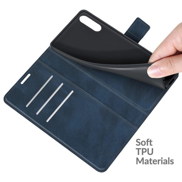 Wallet-style Læder Etui til Sony Xperia 10 Iii - Blå Blue