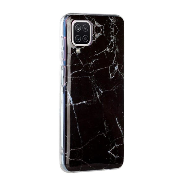 Marble Samsung Galaxy A12 5G Etui - Sort Marmor Black