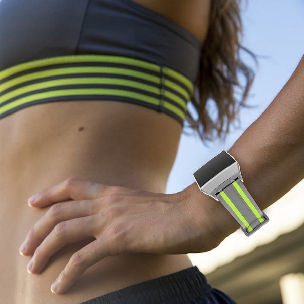 Fitbit Ionic design ranneke - Harmaa / Vihreä Multicolor