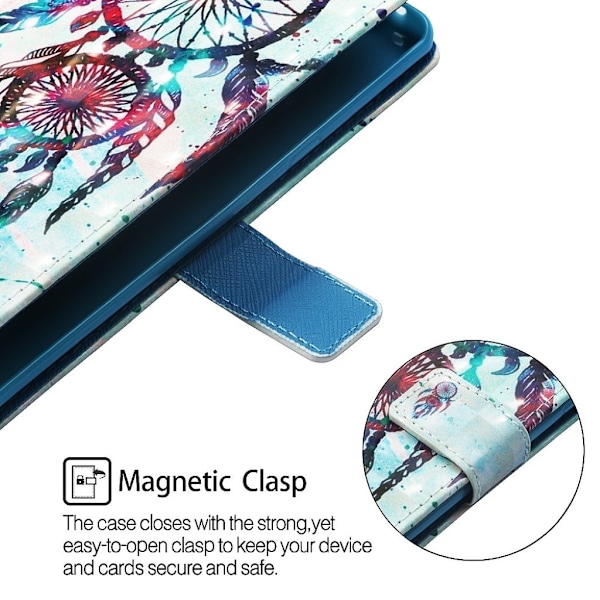 Huawei Mate 20 Pro syntetläder plånboks fodral med bildmotiv - Drömfångare multifärg
