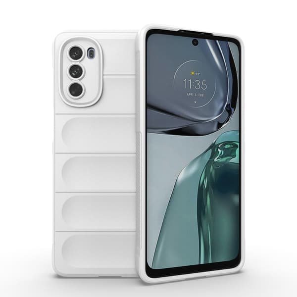 Deksel med mykt grep for Motorola Moto G62 5G - Hvit White