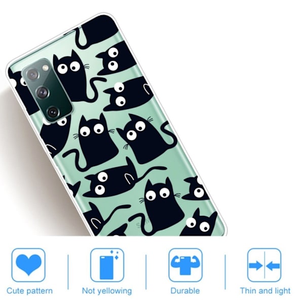 Deco Samsung Galaxy S20 Fe 5g / S20 Fe Etui - Sorte Katte Black