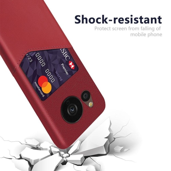 Bofink Sharp Aquos Sense 7 Plus Card Suojakuori - Punainen Red
