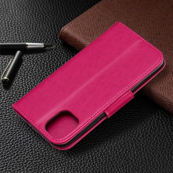 Butterfly läder iPhone 11 fodral - Rosa Rosa