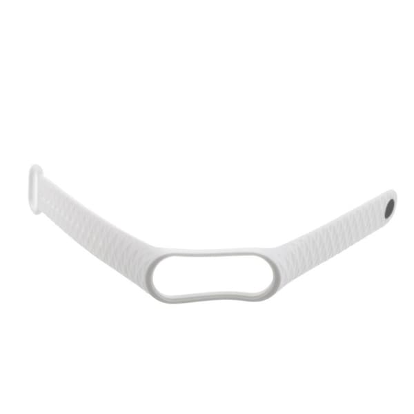 Xiaomi Mi Band 3 klockarmband romb textur sport silikon - Vit Vit
