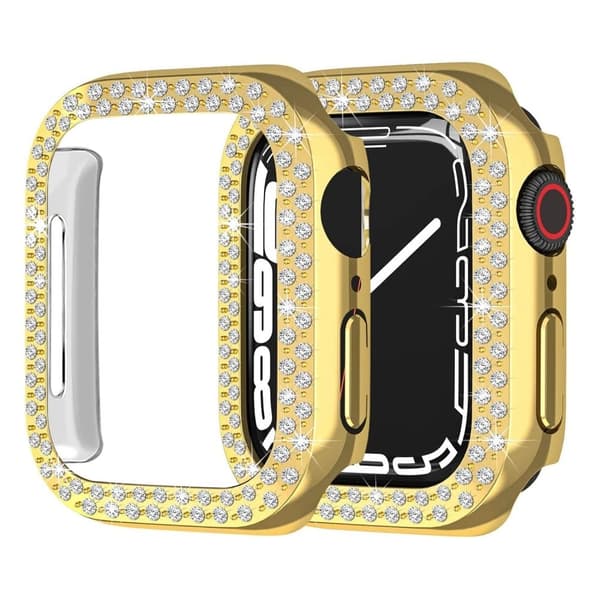 Apple Watch SE 2022 (44mm) strassdekorationsfodral - Guld Guld