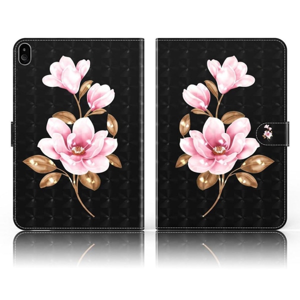 Lenovo Tab M10 pattern leather flip case - Flower Rosa
