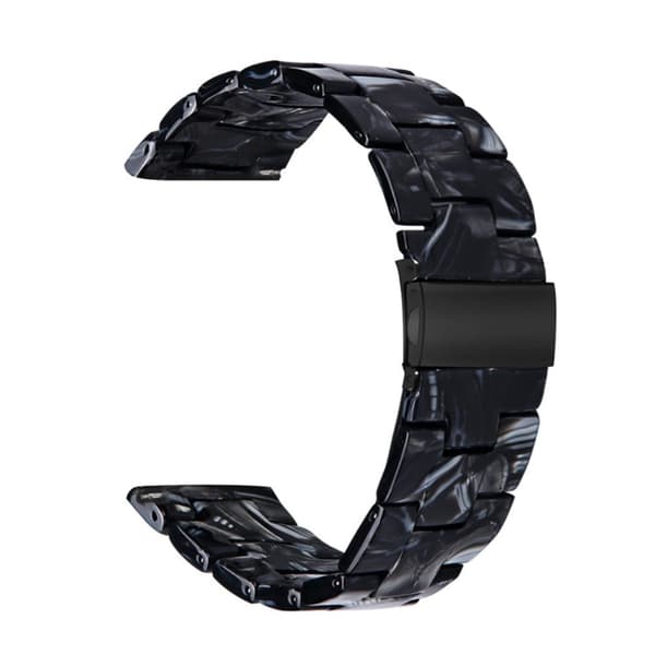 Samsung Galaxy Watch 4 Classic (46mm) / (42mm) cool resin-urrem - Sorte Blomster Black