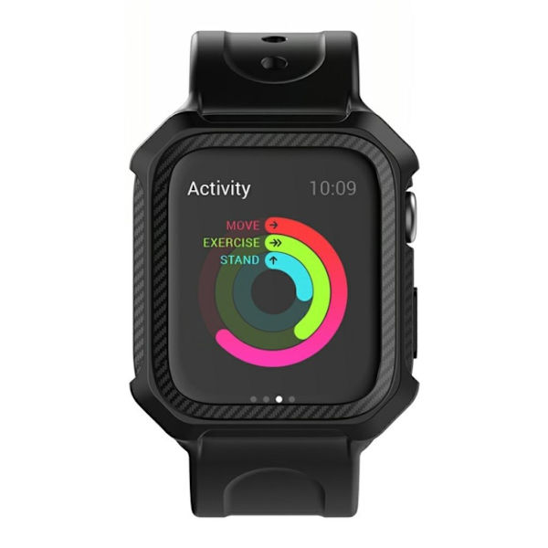 Apple Watch Series 5 44mm armor silikone Urrem - Sort Black
