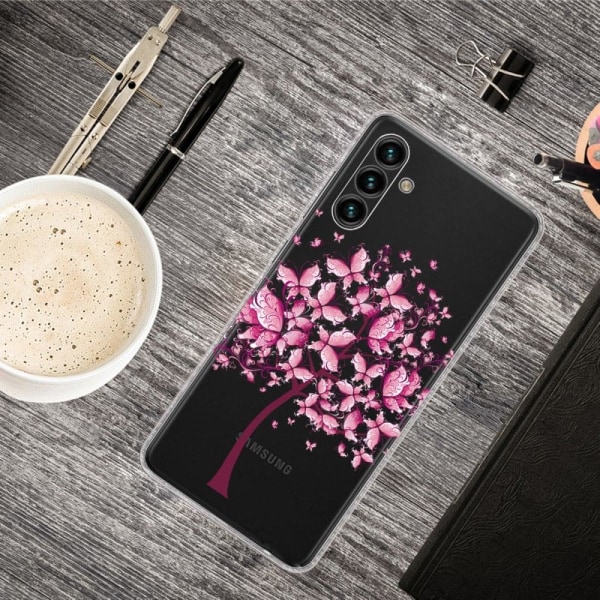 Deco Samsung Galaxy A13 5G Suojakotelo - Pink Flowers Multicolor