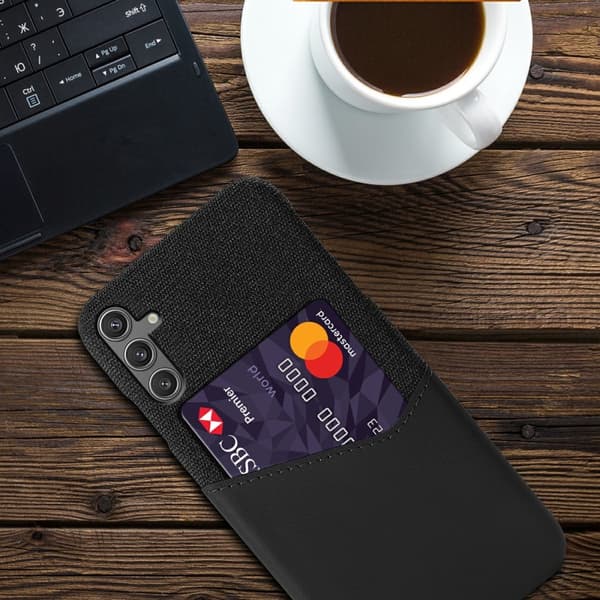 Bofink Samsung Galaxy S25 korttikotelo - Musta Black