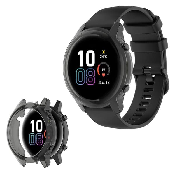 Honor MagicWatch 2 46 mm hållbart fodral - Genomskinlig Svart Svart