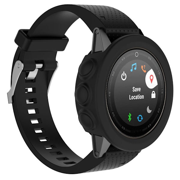 Garmin Fenix 5S / 5S Plus silikonisuojus - Musta Black