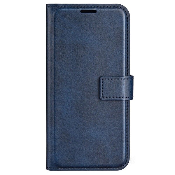 Hållbart konstläder ZTE Blade A52 fodral med plånbok - Blå Blå