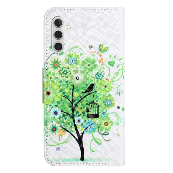 Wonderland Samsung Galaxy A24 4G Flip Etui - Grønt Træ Green