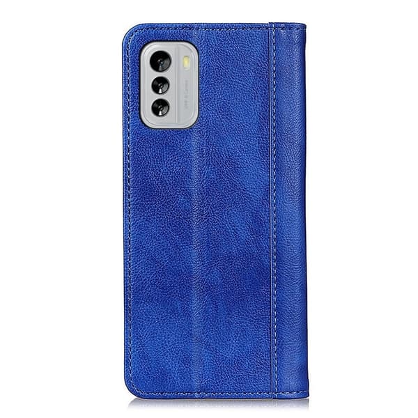 Ekte lærdeksel med magnetisk lukking for Nokia G60 - Blå Blue