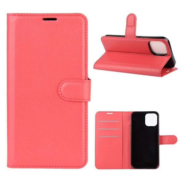 Wonderland iPhone 12 Pro Max flip kuoret - Punainen Red