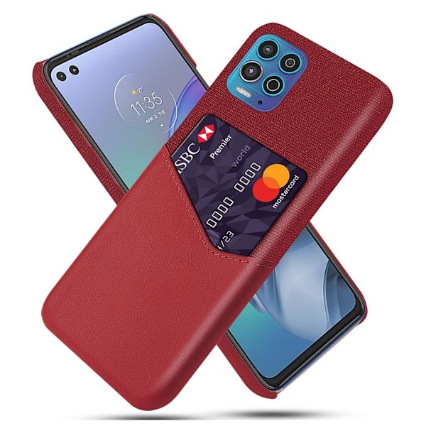 Bofink Motorola Moto G100 / Edge S Card Suojakuori - Punainen Red