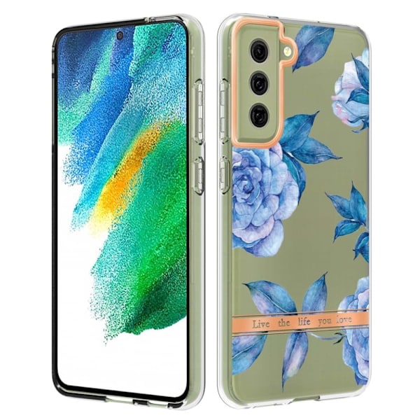 Supertunt och tåligt mjukfodral för Samsung Galaxy S21 FE - Blå Pion Blå