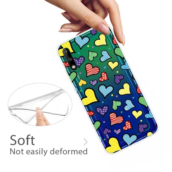 Deco Huawei P40 Lite E kuoret - Rakkaus Sydämet Multicolor