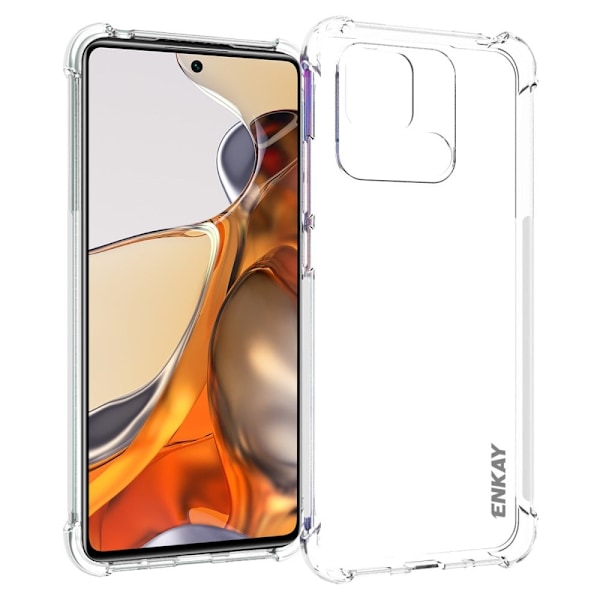 ENKAY klart faldsikkert etui til Xiaomi Redmi 10C Transparent