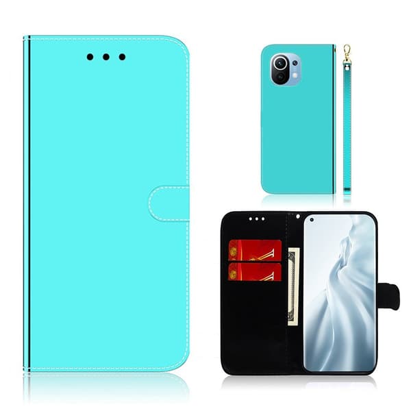 Mirror Xiaomi Mi 11 Flip etui - Cyan Green