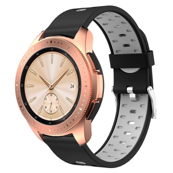 Samsung Galaxy Watch (42mm) dual-color silicone watch band - Bla Svart