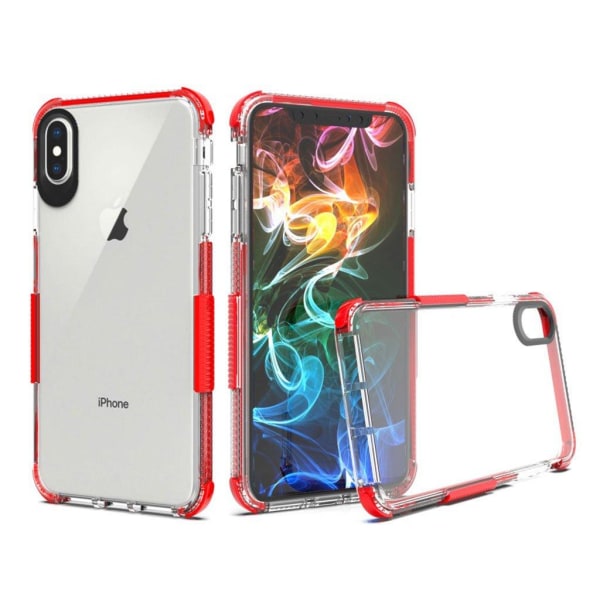 iPhone Xs Max soft case i kontrastfarve - Rød Red