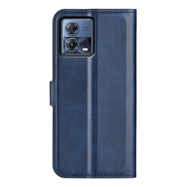 Hållbart konstläder Motorola Moto S30 Pro fodral med plånbok - B Blå