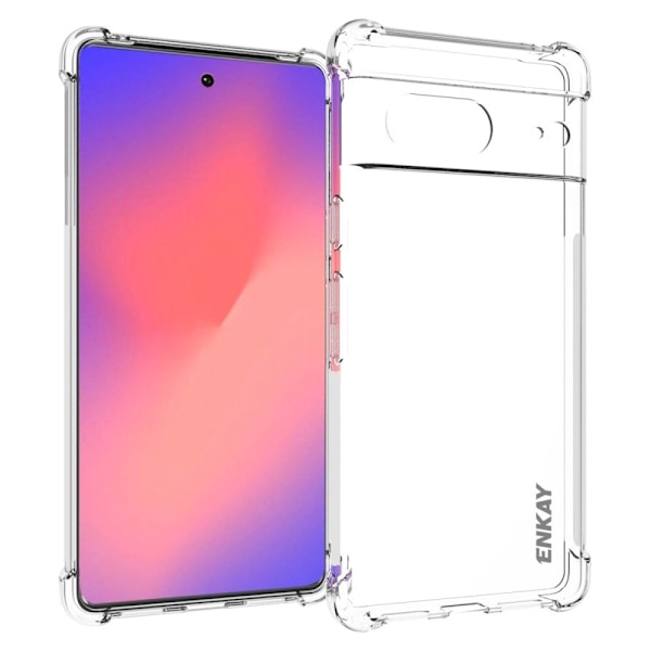 ENKAY klart faldsikkert etui til Google Pixel 7 Transparent